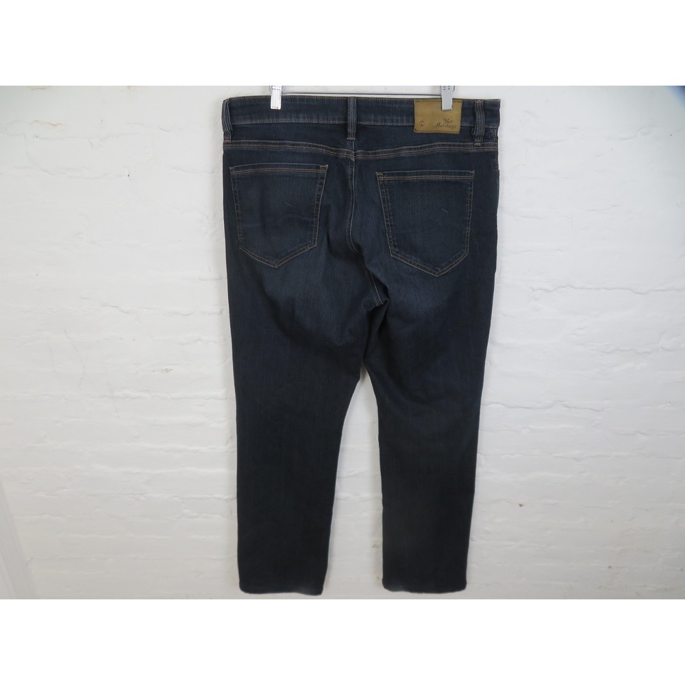 34 Heritage Jeans Mens 36x34 Blue Dark Wash Charisma Classic Fit Stretch Denim - Picture 5 of 12